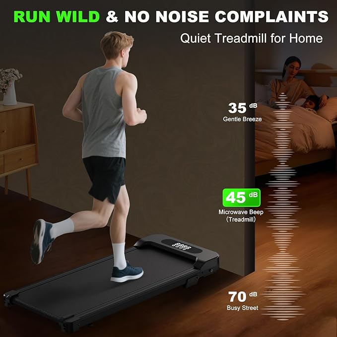 2 in 1 Walking Pad with Handle Bars, 8% Incline Foldable Treadmills for Home Office Ultra Quiet <40dB, 3.5 HP Portable Walking Jogging Running Machine with LED Display & Remote, 320+LB Capacity