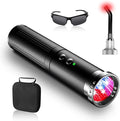 HomeCare Red Light Therapy Wand, Portable Handheld Red & Infrared Light Therapy Device with 5 Wavelengths (460/630/660/850/900nm), 10Hz Pulse, Smart Memory, Rechargeable for Face & Body Care