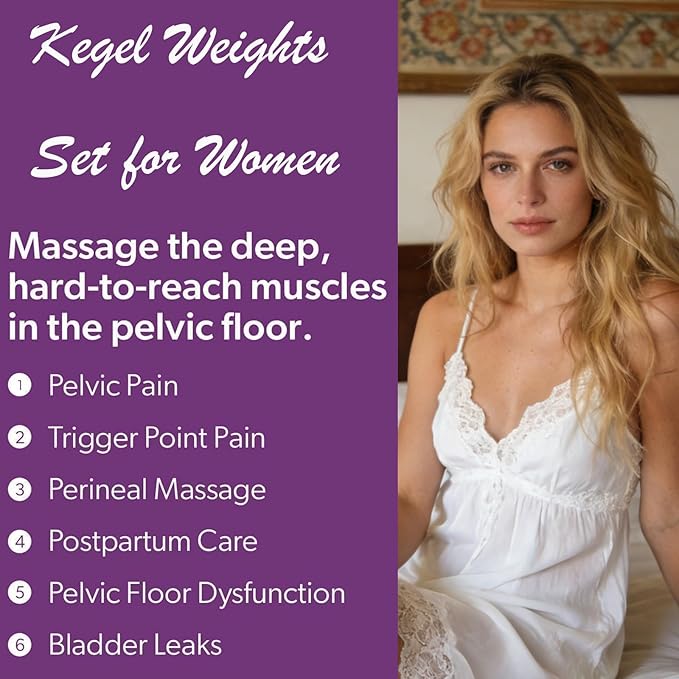 Kegel Exerciser, Kegel Weights Set for Female Pelvic Floor Exercises, Set of 3 Premiun Silicone Kegel Exercise Trainer Kit for Women: Beginers&Advance (Black)