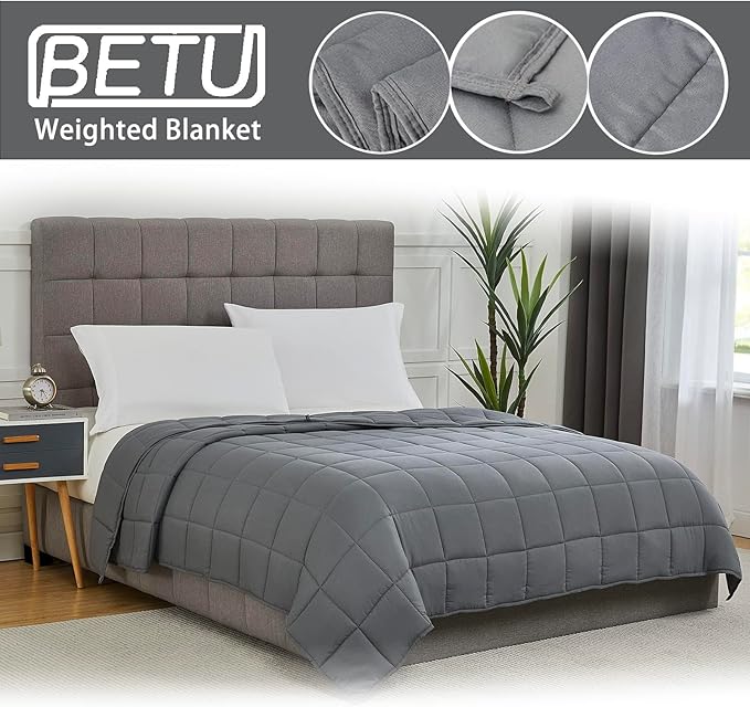 Weighted Blanket for Adults 20lbs, 78"x86", King Size Cooling Heavy Throw Blanket for 130-220lbs, Microfiber Soft Thick Big Blankets Weighted Comforter Breathable Gift for Sleeping, Grey