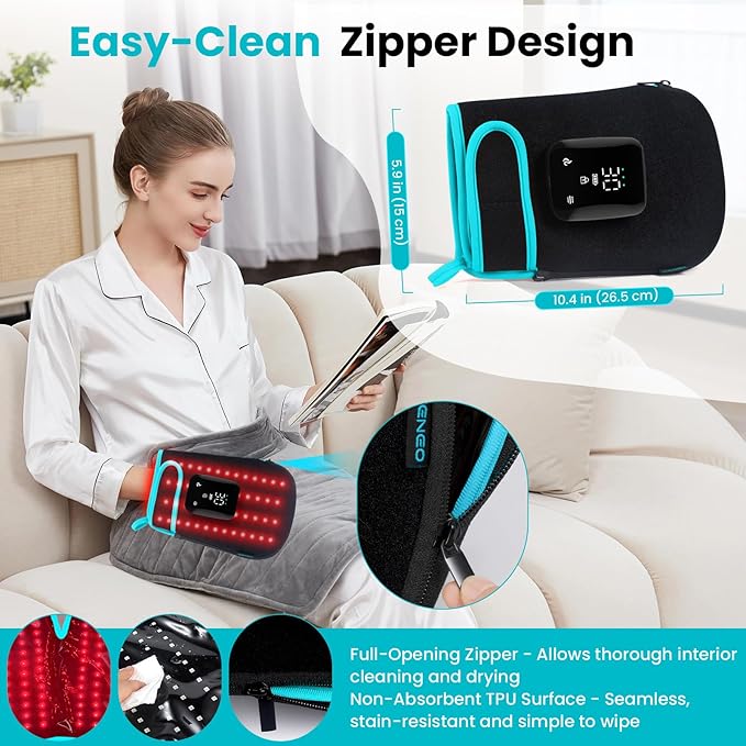 Red Light Therapy Gloves for Hands, 100LEDs Red & Near-Infrared, Dual Wavelength 660nm & 850nm, 5 Modes, Wireless, Rechargeable 5000mAh Battery, for Hand & Wrist Treatment