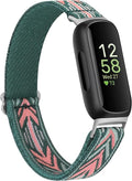 Vancle Elastic Bands for Fitbit Inspire 3 Bands Women, Breathable Adjustable Replacement Stretchy Nylon Loop Wristband Sport Straps Compatible with Fitbit Inspire 3 Fitness Tracker