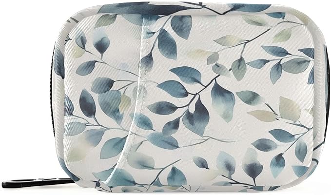 Travel Pill Case Abstract Tree Branches Weekly Small Pill Box 7 Day Pill Box Pill Organizer Bag