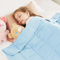 CuteKing Weighted Blanket - Weighted Blanket with Premium Glass Beads - Breathable Heavy Blanket for Comfortable Rest - Thick Blanket All Season (10lbs, 40"x60", Light Blue)