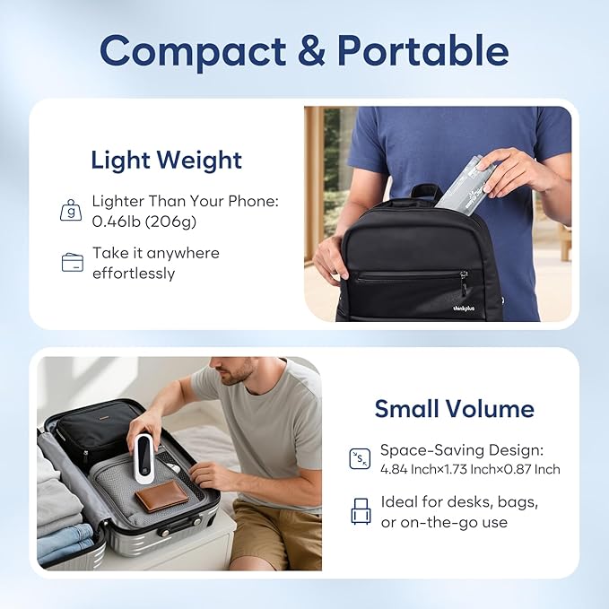 Wireless Bluetooth Blood Pressure Monitor for Home Use: Easy@Home Rechargeable BP Machine with Large Cuff, Free MyHeartPal App, One-Piece Design, Compact & Portable, iOS & Android Compatible, EBP-96B