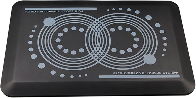 Floortex AFS-TEX 2000 Black Active Anti-Fatigue Comfort Mat 16" x 24" Compact (FC24161ABK)