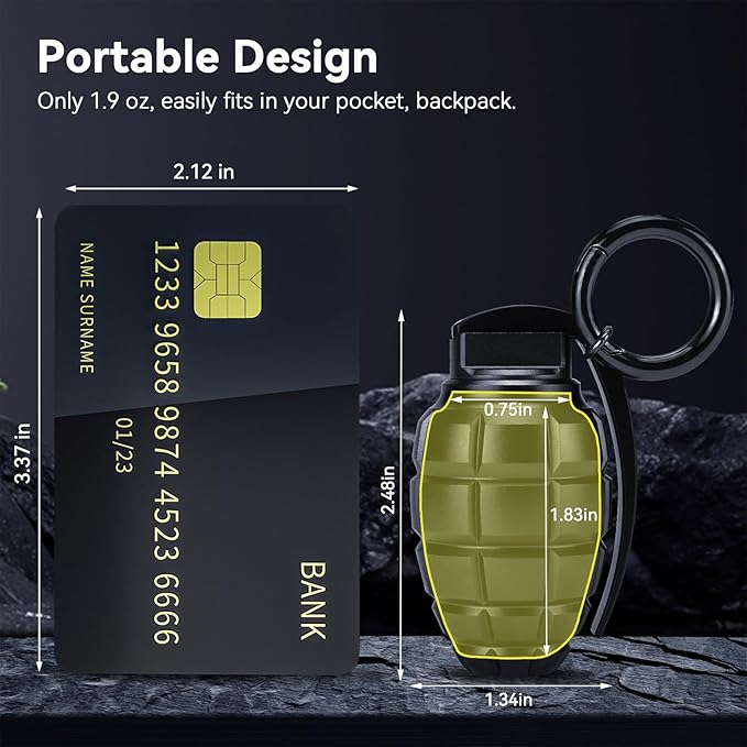 Keychain Pill Container Waterproof Portable Small Pill Case Durable Aluminum Travel Pill Box with Carabiner for Medication, Vitamins, Outdoor Use - Black