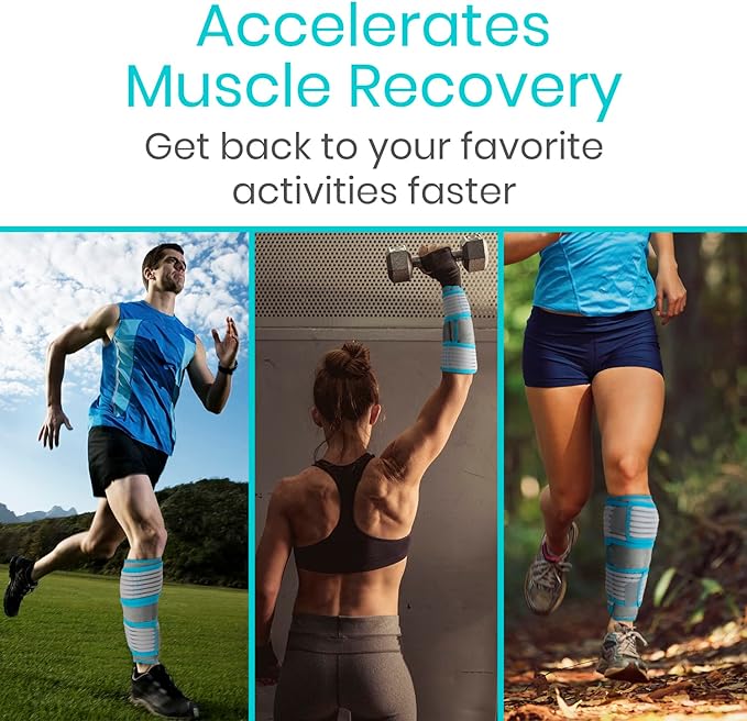 Vive Calf & Shin Ice Pack Wrap (Single) - Extra Strength Hot & Cold Therapy for Shin Splints & Leg Pain - Adjustable Compression Straps to Stay in Place - Flexible When Frozen with 30+ Minutes of Cold