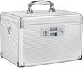 Medicine Lock Box with Key, Alluminum Alloy Box for Medication,First Aid Box with a Removeable Tray to Store Medicines & Pills for Home, Silver 12 * 7.68 * 7.87 Inch