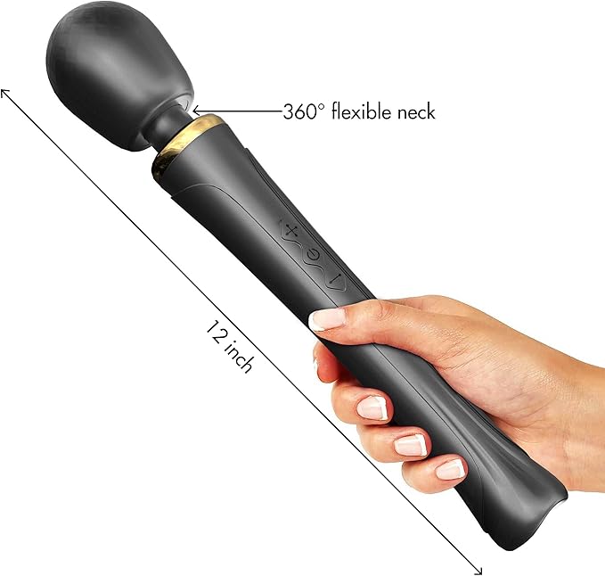Therapeutic Cordless Massager - Powerful Massage Tool Handheld 8 Speeds 20 Patterns - Rechargeable Hand Massagers for Sore Muscles - Hand Held Massage Tool for Neck & Back