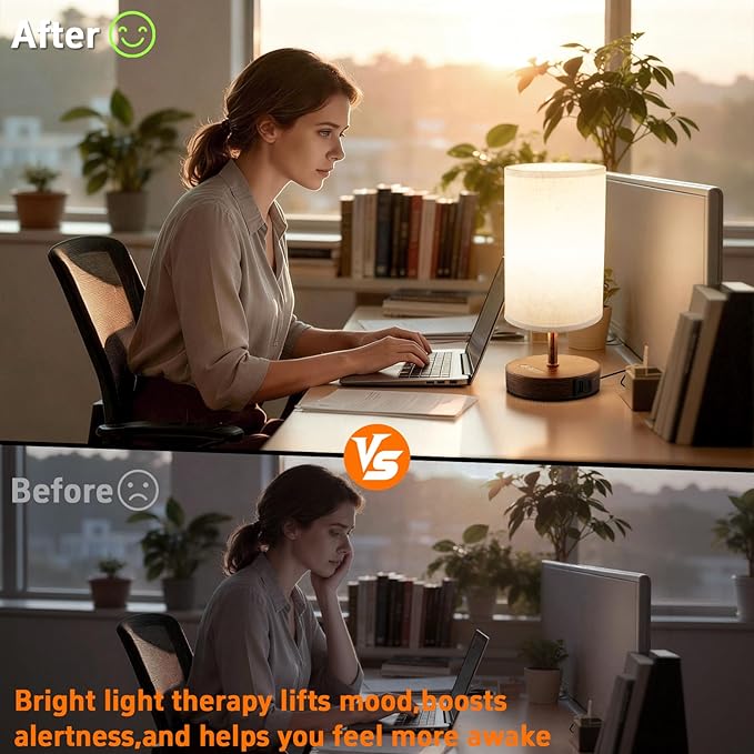 Light Therapy Lamp, 10000 Lux Natural Light Lamp Therapy Lamp with Remote Control, Sun Lamp 3 Color Temperature & Timer, Touch Control, Daylight Lamp for Home, Office, Bedroom