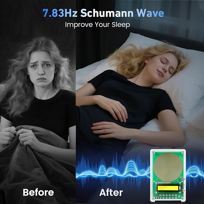 Adjustable Frequency Generator for Healing (0.01Hz-200kHz), 7.83Hz Schumann Resonance Generator, USB-C Powered Sine Wave Signal Generator for Sleep, Yoga, Meditation & Stress Relief with LCD Display