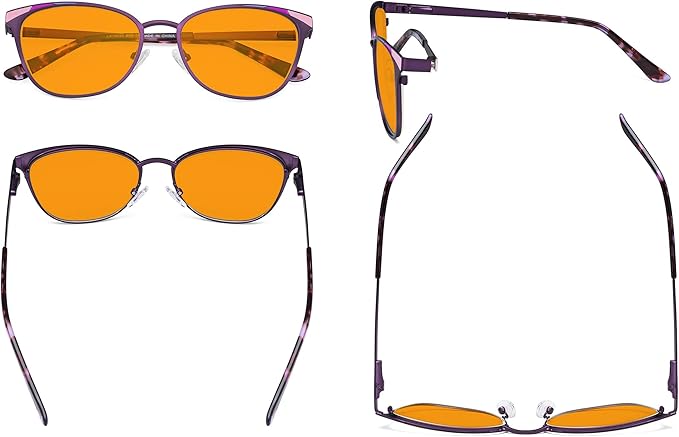 Eyekepper Blue Light Filter Glasses for Women- Butterfly Design Computer Eyegalsses with Transparent Blue Lens