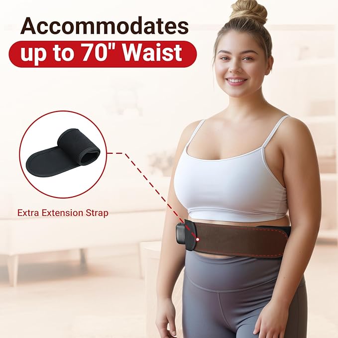 Comfytemp 5000mAh Portable Red Light Therapy Belt for Body, Near Infrared Light Therapy Wrap, 13W Wearable Light Wrap for Lower Back Waist Belly Joint Muscle, 50''x7''