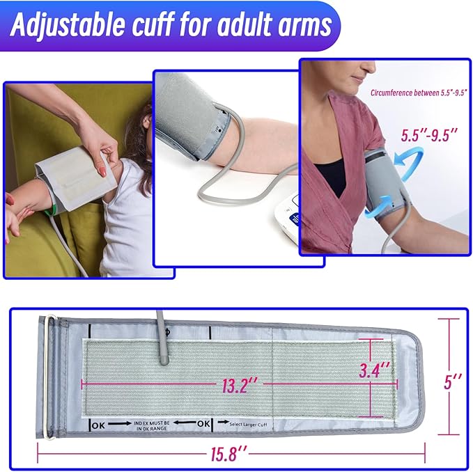 Child Small Cuff Compatible with Most BP Monitors 5.5”-9.5” Inches (14-24CM) Blood Pressure Cuff ARM BP Replacement Cuff for Pediatric and Women S(Small)
