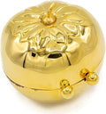 Gold Pepper Shaped Pocket Purse Portable Travel Pill Box & Medicine Organizer (1 Large Compartment)