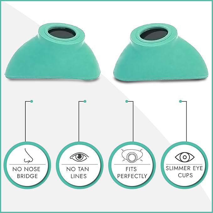 Super Sunnies Slim Flex UV Eye Protection FDA Compliant Eyeshields Individual Tanning Bed Goggles, Red Light Therapy Glasses