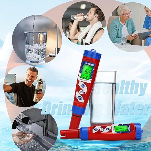 Hydrogen Water Tester, pH Tester, Digital pH Meter for Hydrogenated Water,H2 Meter(PPB/PPM), ORP Meter Hydrogen Water Bottle Test, pH ORP Meter for hydroponics/Swimming Pool
