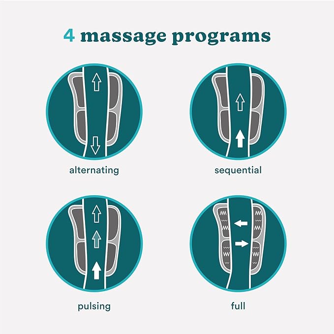HoMedics Modulair Compression Knee Wrap Massager – Overlapped Compression Therapy with 4 Programs, Adjustable Intensity, Heat Settings, (Battery Sold Separately)