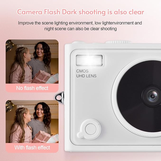 Andoer 5K Digital Camera WiFi Digital Video Camera 72MP Dual Lens 2.8 Inch IPS Screen Auto Focus 18X Digital Zoom LED Flash Color Filters Birthday Festival Gift for Students Teenagers Friends