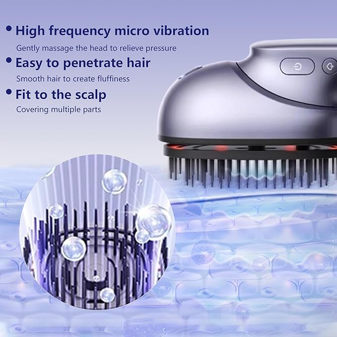 Electric Scalp Massage Brush with Spray Function, Portable Vibrating Scalp Massager Tool,Deep Brush Head Massager for Relaxing Muscles,Nourishes Hair