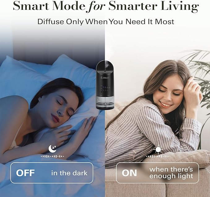 JCLOUD Plug in Diffuser for Essential Oils, Waterless Scent Diffuser Cover Up to 500 Sq. Ft. for Home, Office, Spa - Portable Wall Aromatherapy Device 160ML, Black