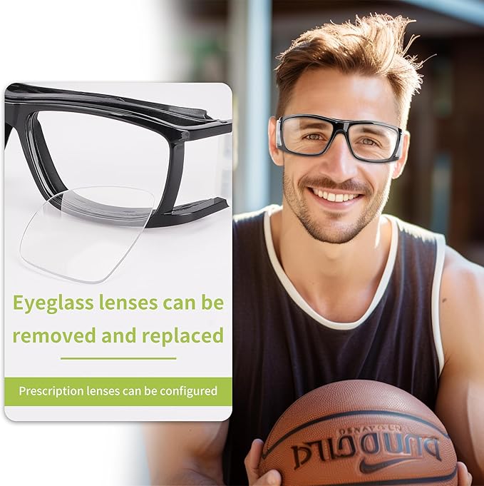 Sport Glasses for Men Women Basketball Football Sport Goggles Anti Fog Shock Collision Wearable Glasses