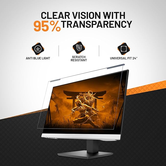 Blue Light Screen Protector 23–24 Inch | UV Protection Screen Filter for Computer Monitor | Blue Light Filter for Computer Monitor | Acrylic Screen Filter | Eye Protection for LED PC