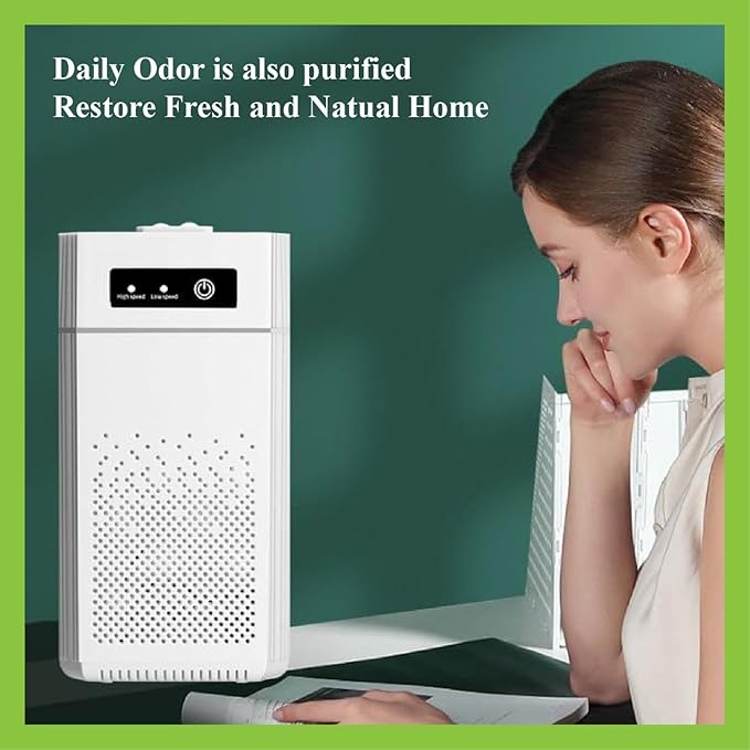 Air Purifier for Bedroom, Office & Home – Portable Air Cleaner with Multi-Layer Filter, Quiet Operation, USB Powered, Night Light, Compact Design