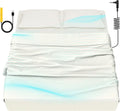 HLLBLL® Grounding Bedding Sheet Set, Bed Sheets and Pillowcase Set, 90% Organic Cotton+10% Pure Silver Organic Fitted Grounded Sheet for Improved Sleep, Pain Relief (White, (60.1 * 80 * 15inch))