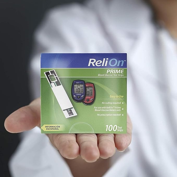 Prime 100 Count Test Strips, No Coding Required - Accurate Monitoring - Care - for Use with Prime Meters