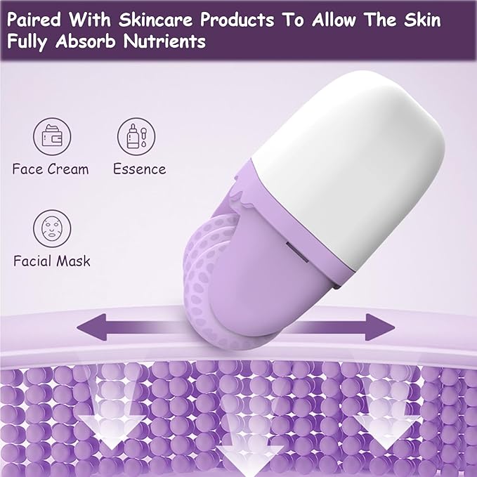 Ice Roller for Face & Eyes Multi Functional Facial Skin Care Tools with 2 in 1 Face Roller for Reduces Puffiness, Self Care for Men Women