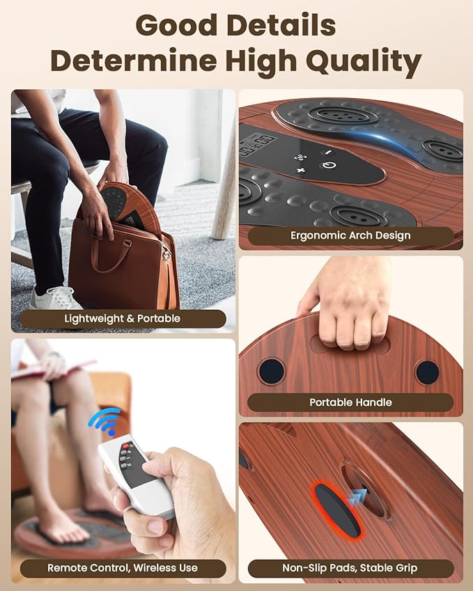Rechargeable Foot Massager for Neuropathy with 660-850 Red Light Therapy – EMS &TENS Foot Stimulator for Neuropathy, Electrical Nerve Stimulator, Relieve and improve pain and plantar fasciitis