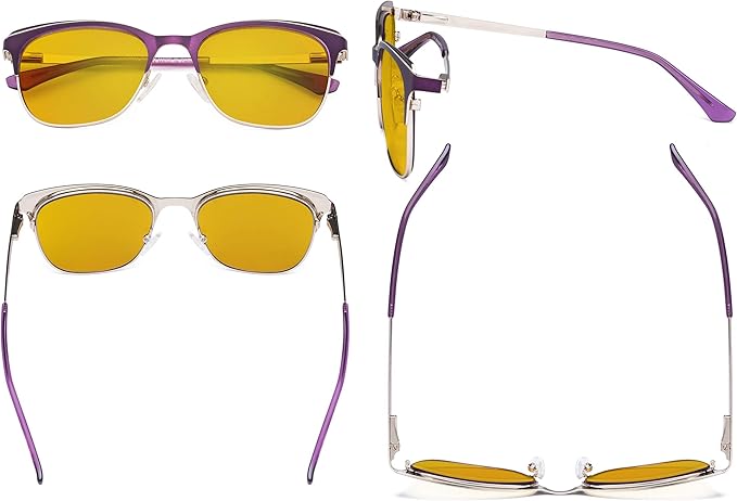 Eyekepper Blue Light Glasses - Square Digital Eyeglasses for Women Blocking Computer Screen UV Rays