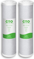 SimPure Whole House Water Filter Cartridges 5 Micron 20" x 4.5" CTO Activated Carbon Block, For DB20P, FC25B, CTO20BB, WHB20, 2 Pack