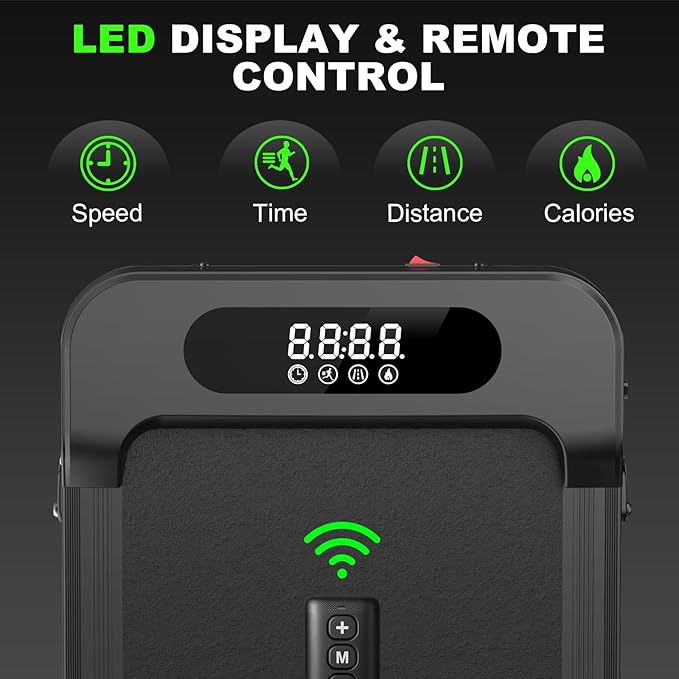 2 in 1 Walking Pad with Handle Bars, 8% Incline Foldable Treadmills for Home Office Ultra Quiet <40dB, 3.5 HP Portable Walking Jogging Running Machine with LED Display & Remote, 320+LB Capacity