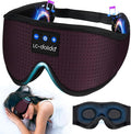 LC-dolida Sleep Headphones, 3D Sleep Mask Bluetooth Wireless, Sleeping Headphones for Side Sleepers Sleep Eye Mask Music Weighted Sleeping Mask Meditation Gifts for Men Women (Red)