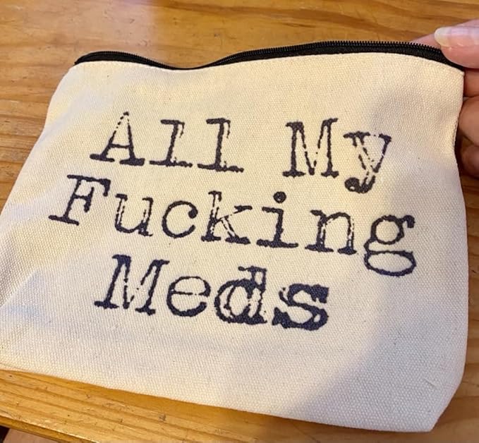 Medication Bag Travel Pill Organiser | Compact Cosmetic First Aid Kit, Perfect Health Gift, Small Cotton Pouch For Meds (Style A)