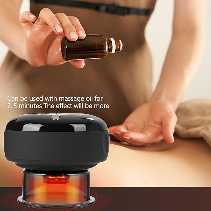 Smart Cupping Therapy Massager Set, 4 in 1 Cupping Kit for Massage Therapy, Portable Electric Cupper for Targeted Pain Relief, Knots, Aches, Muscle Soreness, Circulation & Tighter Skin