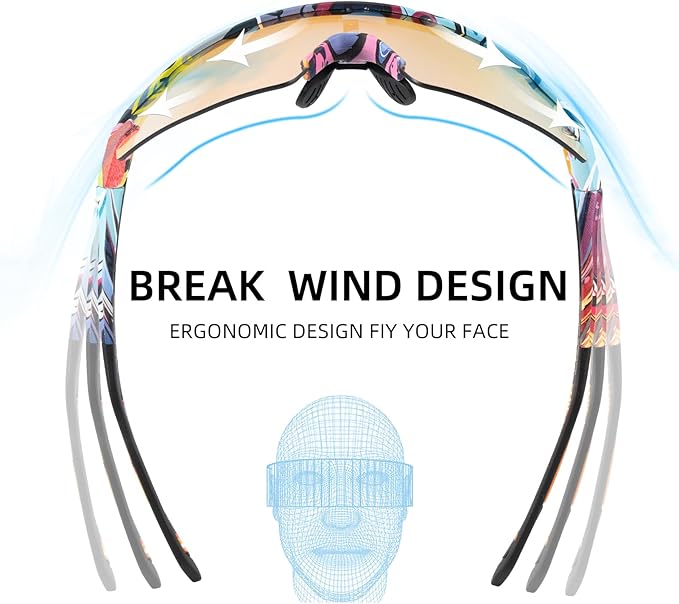 ROCKBROS Photochromic Sports Sunglasses for Men Women Cycling UV Protection