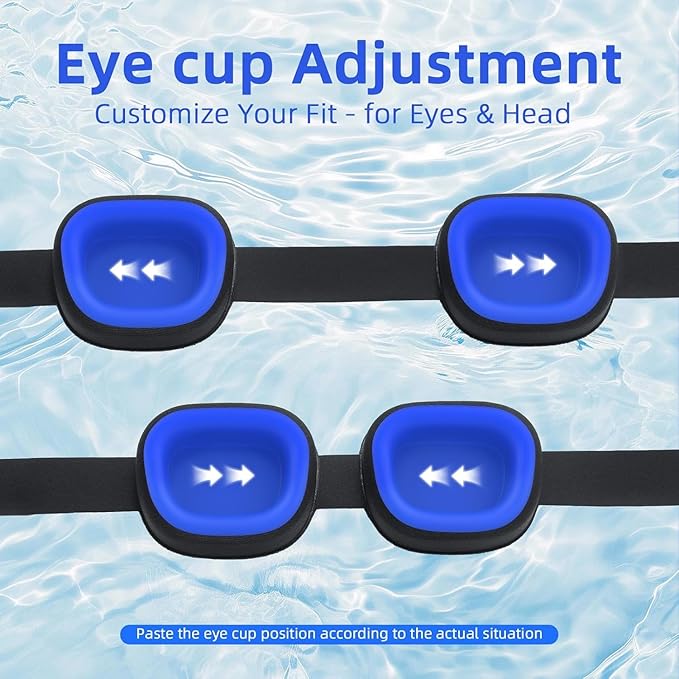 CLOZIA Eye Mask for Dry Eyes - 100% Blackout Dry Eye Mask & Moisture Goggles - Adjustable Sleeping Mask for Men & Women - Removable Cleaning Silicone, Soft & Comfortable - Great for Travel, Shift Work