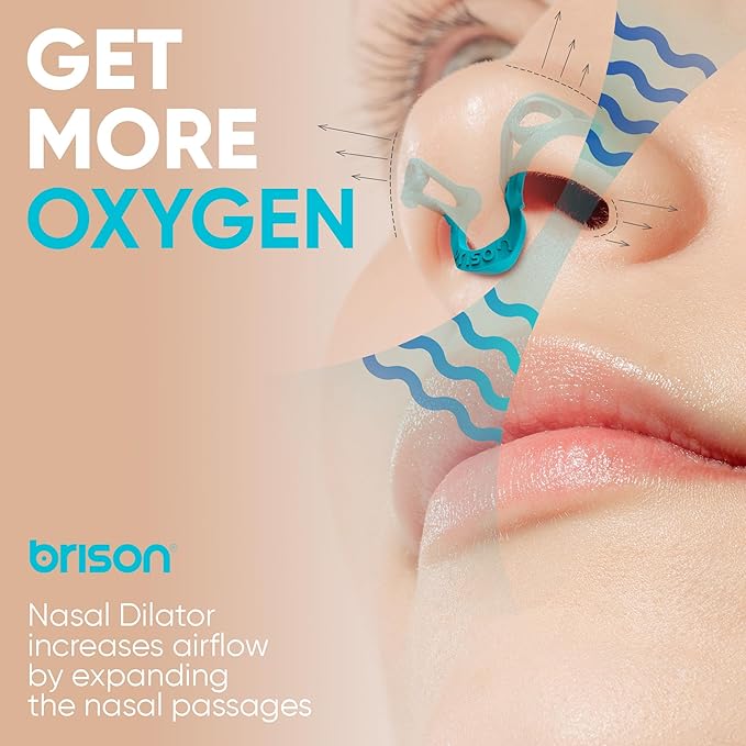 Brison Nasal Dilators for Breathing and Sleeping - 3 Pack Anti Snoring Nose Vents Opener for Better Breathing Sleeping and Activity Improves Airflow - Soft