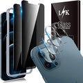 LϟK [2+3 Pack] Designed for iPhone 12 Pro Max 5G 6.7 inch, 2 Pack Privacy Screen Protector + 3 Pack Camera Lens Protector, 9H Hardness Case Friendly, Installation Tray [Not for iPhone 12 Pro]