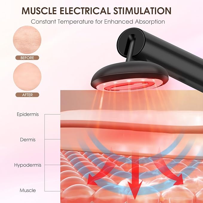 Handheld Light Therapy Wand, Red Light Therapy for Face and Neck, Blue Led Facial Sculptor Rejuvenation Eyes & Face Massager Tool