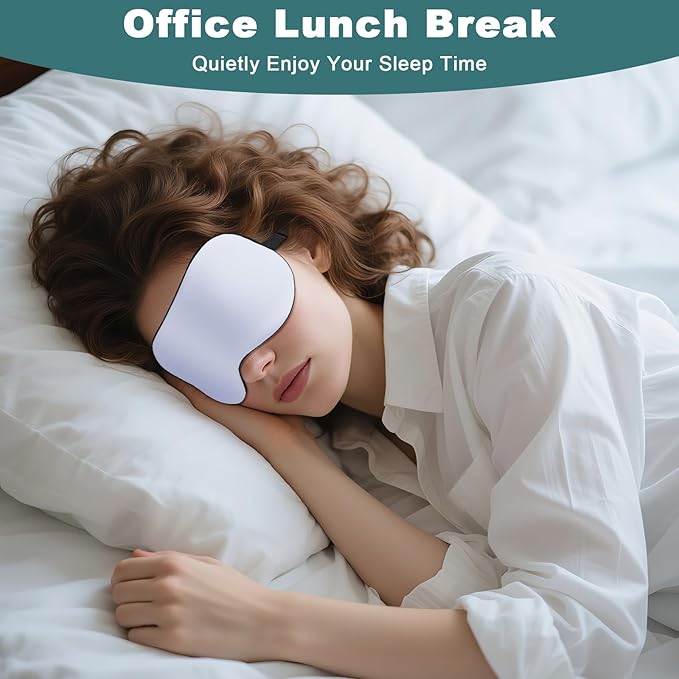 Sleep Mask for Side Sleeper Women Men, Eye Mask for Sleeping Light Blocking, 3D Contoured Cup Sleeping Mask, Soft Breathable Sleep Eye Mask with Adjustable Elastic Strap for Travel (Purple)