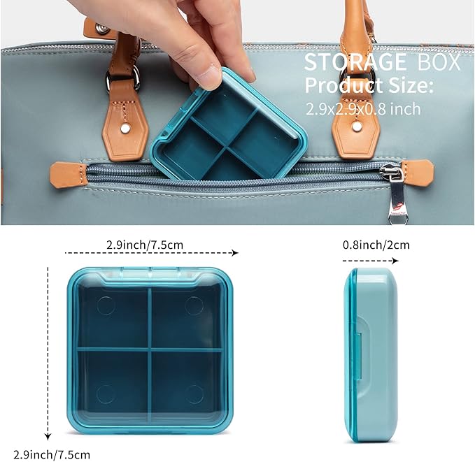 Locking Box with Portable Storage Case, 14.2''x 7.2''x 8.2''，Childproof Medication Lock Organizer, Lockbox for Documents, Medicine & Valuables (Brown/Large