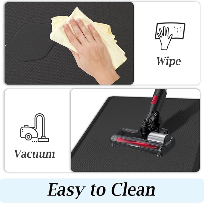 Artnice Anti Fatigue Kitchen Floor Mat, 3/4 Inch Thick Waterproof Comfort Standing Desk Mat, Ergonomic Multi-Purpose Cushioned Rugs for Home, Sink, Office, Laundry(20" x 71",Black)