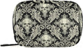Pill Case Travel Vintage Pill Cases Bag Medicine Vitamin Container Pill Box Organizers Supplement Holder (Skull Damask)