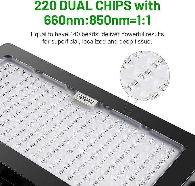 Red Light Lamp with Protective Glasses, 100W Near Infrared Light, 660nm 850nm High Power Panel, 7 Time Settings, 5 Brightness, 3 Light Modes