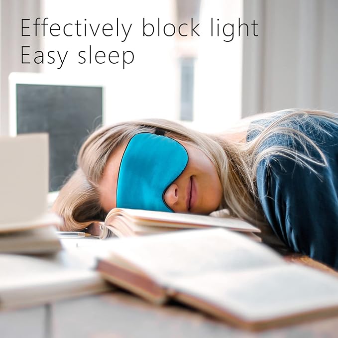 Silk Eye Mask for Men Women, Comfortable&Soft Sleep Mask with Adjustable Strap to Block Light, Ultimate Sleeping Aid/Blindfold,Super Smooth Eye Shade Cover
